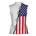 thumbnail image 3 of Custom Name American Lady Golfing USA Flag Golf Women Sleeveless Polo XS-4XL, 3 of 5