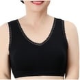 thumbnail image 2 of ylioge XL-4X Plus Size Sports Bras for Women No Underwire Push Up Bralettes Lightweight Solid Color Breathable Full-Coverage Sleeping Underwear Bra, 2 of 6