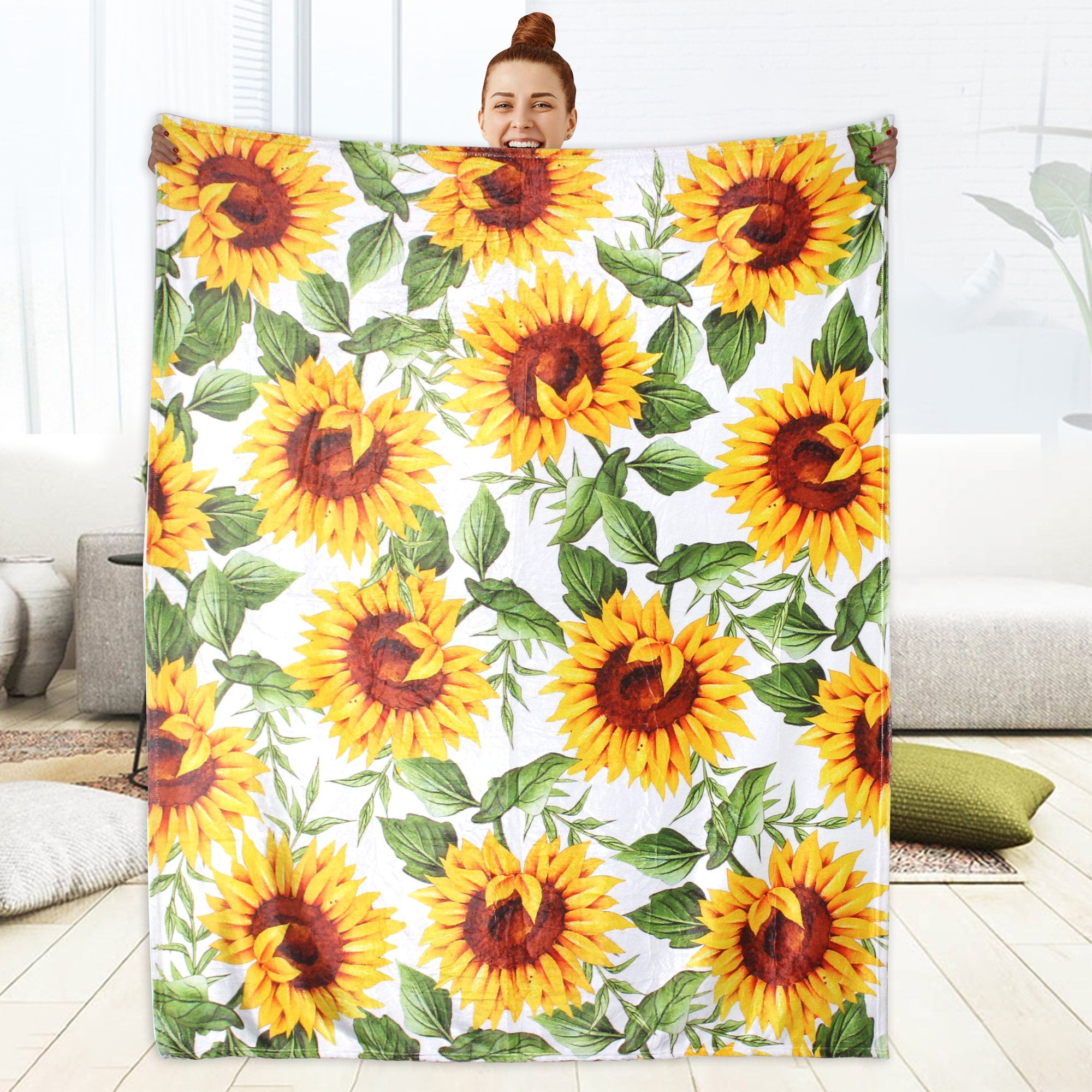Sunflower Microfiber Comfortable Soft Flannel Blanket Warm Washable for Sofa Chair Bedroom Bed All Seasons Sunflower Microfiber Comfortable Soft Flannel Blanket Warm Washable for Sofa Chair Bedroom Bed All Seasons