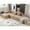 Left-facing, Light Brown, variant on 129.5"x58" Modular Sectional Sofa Couch, Modern L Shaped Sponge Sofa Italian Minimalist Tofu Block Sofa with Left Chaise, 2 Pillows and Waist Pillow for Living Room, Apartment, Office, Beige
