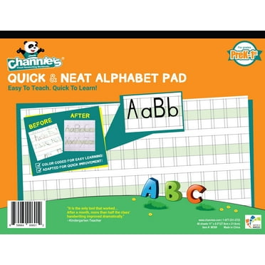 Channie's Quick & Neat Alphabet Handwriting Workbook for Pre-K to 1st Grade Child