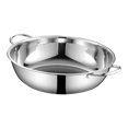 thumbnail image 2 of DOMELAY Stainless Steel Hot Pot Chinese Hot Pot for Barbecue Family Gathering Picnic 30cm No Divider, 2 of 9