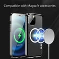 thumbnail image 6 of Case for Samsung Galaxy S22+,with Double Sided Magnetic Tempered Glass cases,Magsafe Wireless Charging Magnetic Adsorption Metal Bumper cover,Blue, 6 of 8