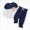 Blue, variant on Gerichy Toddler Baby Boy Clothes Color-Block Long Sleeve Sweatshirt and Pant Clothing Set Kids 2Pcs Fall Winter Outfits