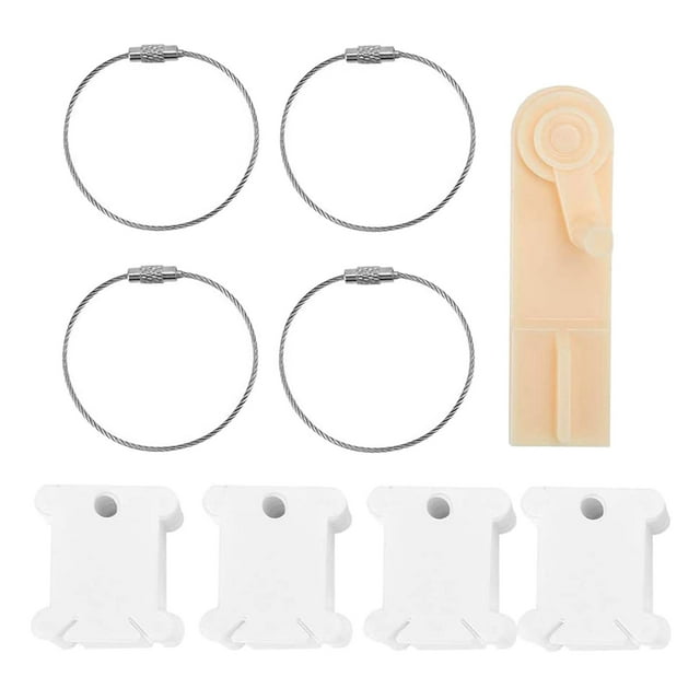 Bobinas de hilo dental de plástico + Tarjetas de hilo + Devanador de hilo dental + 4 anillos para bobinas de hilo dental 105 piezas