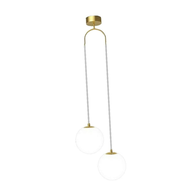 Lámpara colgante de doble globo, lámpara colgante con base E27, lámpara de araña decorativa para Color dorado