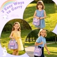 thumbnail image 3 of Treamon Insulated Lunch Bag with Water Bottle Holder Shoulder Strap, Kids Lunch Bag for Back to School, Lunch Bags for Women (Purple), 3 of 6