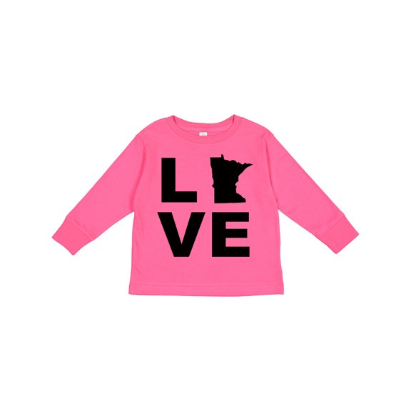 Inktastic Love Minnesota Boys or Girls Long Sleeve Toddler T-Shirt
