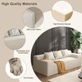 thumbnail image 3 of Modern 3-Seater Sofa, Hybrid Sofa in a Box, No Assembly Required, Comfy Sofa Couch with 3 Matching Pillows, Couch for Living Room or Bedroom, Beige, 3 of 9