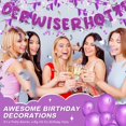 thumbnail image 6 of LZLINGMEI Set of 3 Pre Strung Older Wiser Hotter Glitter Banner Funny Birthday Banner for Women Birthday Party Decorations Birthday Sign Birthday Gift, 6 of 14