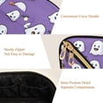 thumbnail image 5 of FORMRS Makeup Bag Travel Cosmetic Organizer for Women Fold Flat Zipper Pouch with Handle, Halloween Ghosts Purple, 5 of 8