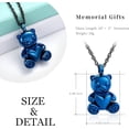 thumbnail image 2 of Teddy Bear Cremation Urn Nekclaces Ashes Jewelry for Men Women Heart Memorial Urn Keepsake Human Pets Ashes Urn Pendant Gift for Women Men, 2 of 7