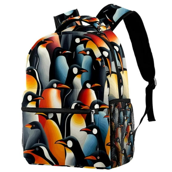 Lightweight Backpack Penguin School Bag Travel Laptop Daypack for Men Women Casual Rucksack