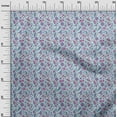 thumbnail image 3 of oneOone Cotton Cambric Light Blue Fabric Jacobean Floral Sewing Craft Projects Fabric Prints By Yard 42 Inch Wide, 3 of 5