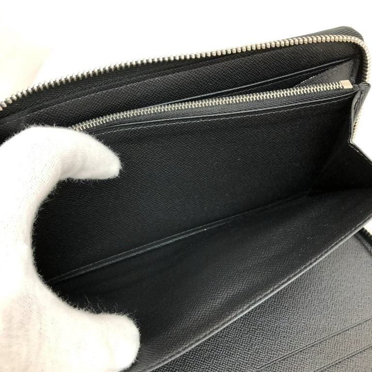 LOUIS VUITTON Louis Vuitton Organizer N60111 Zippy NM Damier Graphite Long  Wallet Round Zipper Passport Travel Pouch Gray Series Made in Spain Men's