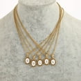 thumbnail image 4 of Veshon Gold Initial Necklaces for Women，14K Gold Plated White Enamel Letter Necklace Dainty Gold A-Z Personalized Pendant Necklaces Trendy Charm Monogram Name Necklace Jewelry Gift For Women, 4 of 4
