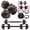 Red, variant on 4 in 1 Adjustable Weight Dumbbell Set, Versatile Weights Home Gym Equipment with Dumbbell, Barbell, Kettlebell, Push-Up Modes for Total Body Workouts -Red