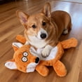 thumbnail image 5 of Dog Toys Puppy Toys Cute Squeaky Frog Dog Toy with Crinkle Paper Stuffed Plush Animal to Keep Them Busy for Small Medium Large Dogs 9.8 Inches, 5 of 5