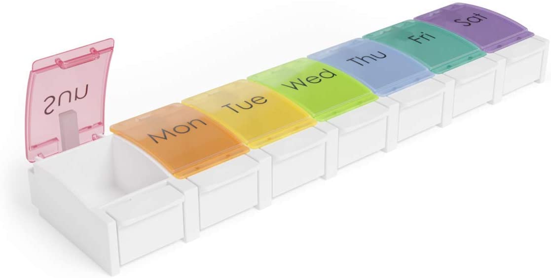 Pill Box, 7 day Easy open, Case Organizer