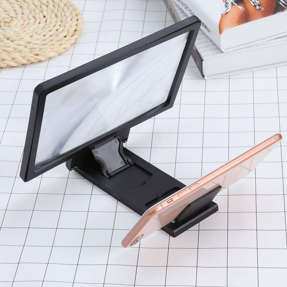 LEORX High Definition Screen Magnifier for Cell Phone with Foldable Black Stand for Comfortable Viewing