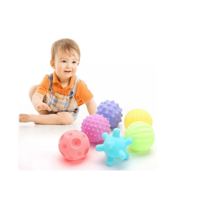 Pelotas Sensoriales Didácticas Con Texturas P/bebé, 6 Piezas Xtellar multicolor