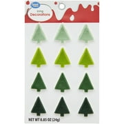 Great Value Green Trees Dot Matrix Royal Icing Decorations, 0.85 oz. (12 Pieces)