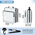thumbnail image 3 of Zipper Binder with Shoulder Strap 2 inch 3 Ring Waterproof File Folder Organizer Bag 500 Sheet Small Blue Flowers Pattern, 3 of 8