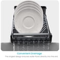 thumbnail image 5 of Home Zone Living Collapsible Dish Drying Rack with Angled Drain and Utensil Caddy, Small, 5 of 7