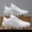 White, variant on Outdoor Men's Running Shoes, Summer breathable athletic sneakers, tough wear-resistant upper, anti-slip sole for hiking, walking and daily fitness workout.