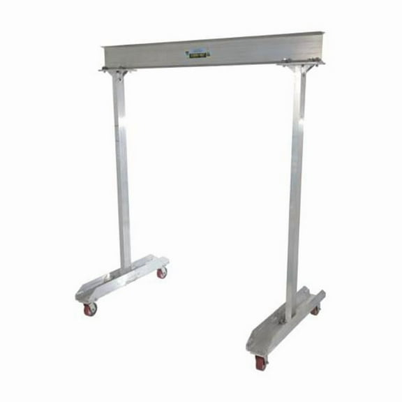 Vestil FPG-A-20-8 47.75 x 96 x 91.8125 in. Aluminum Portable Work Area Gantry Crane - 2000 lbs Capacity - Silver