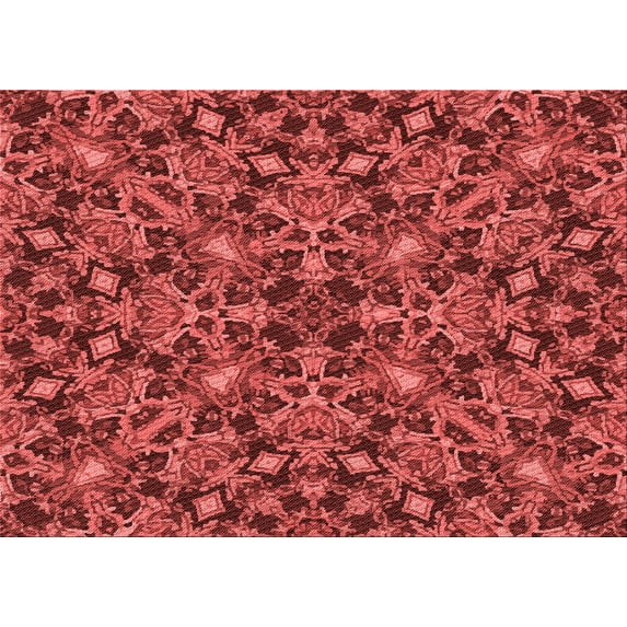 Ahgly Company Indoor Rectangle Patterned Valentine Red Area Rugs, 2' x 4'