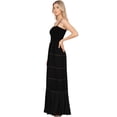 thumbnail image 3 of HAPPY BAY Women's Beach Summer Pencil Tube Top Maxi Frill Dress Evening Gown M-L Squid Ink_AB711, 3 of 3