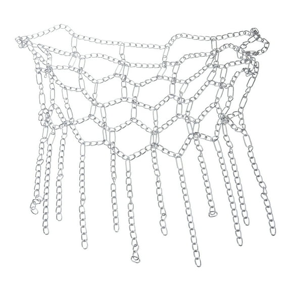 Metal Chain Basketball Net Goal Basketball Net Replacement 12 Hooks Basketball Net Hoop for Indoor Outdoor Use