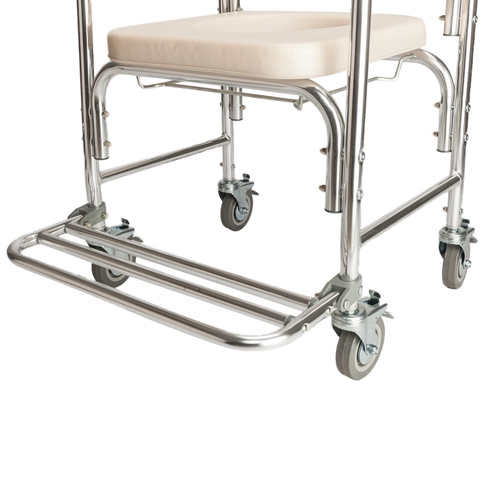 4 in 1 Commode Chair Elder People Disabled People Pregnant Women Bath Chair, White