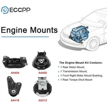 ECCPP Engine Mount Engine Mounts Trans Mounts A6589 A4539 A6588 A4511 Set of 4 Fit for Acura EL for Honda Civic 2001 2002 2003 2004 2005 1.7L