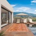 thumbnail image 2 of Boho Orange Outdoor Rug 3x5 Ft, Non Slip Washable Area Rug, Country Style Bohemian Floral Retro Tribal Patio Rugs Carpet Runner, Large Floor Mat for Indoor/Outdoor Deck Porch Camping, 2 of 8
