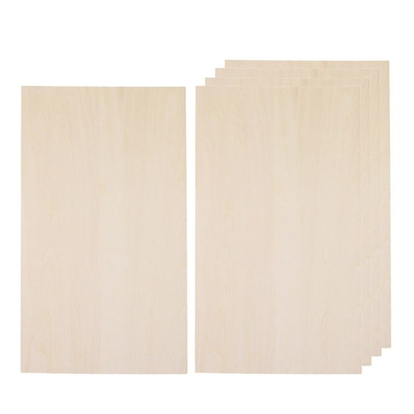 5 piezas de láminas de madera para hacer suministros, materiales para pasatiempos, tablero de madera fino para manualidades, bricolaje 300mmx100mmx1mm
