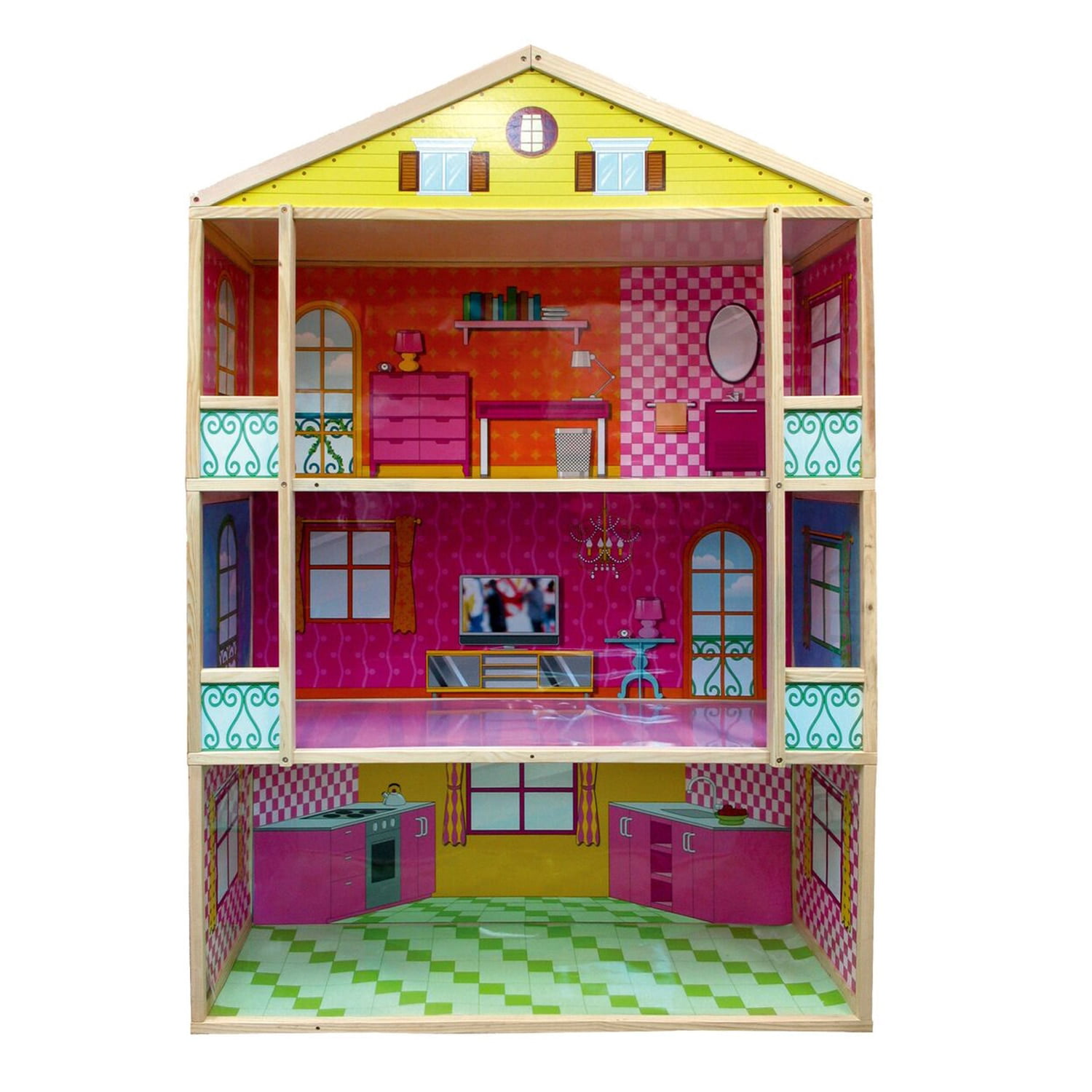Giant 3-Story Dollhouse - Walmart.com 