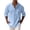 Kizanda-Light Blue, variant on Kizanda Men Half Button Work Shirt with Chest Pockets Pullover Lightweight Stand Collar Work Comfy Office Shirt Long Sleeve Fall Winter Business Casual Top for Men L