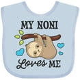 thumbnail image 3 of Inktastic My Noni Loves Me with Sloth and Hearts Boys or Girls Baby Bib, 3 of 4