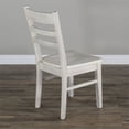 thumbnail image 4 of Sunny Designs 37" Bayside Coastal Wood Ladderback Chair Marble White (Set of 2), 4 of 8