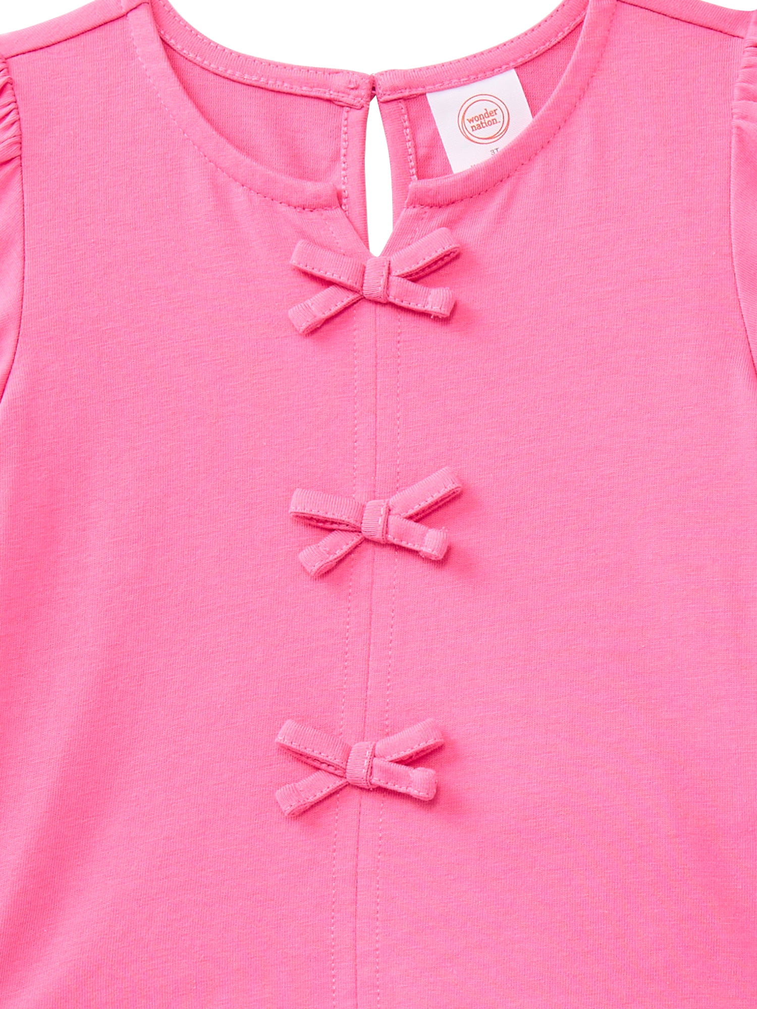 Wonder Nation Toddler Girls Top and Skort Set, 2-Piece, Sizes 12M-5T