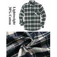 thumbnail image 6 of COOFANDY Men's Flannel Plaid Shirt Long Sleeve Button Down Shirt Cotton Casual Lightweight Shirt Jacket, 6 of 7