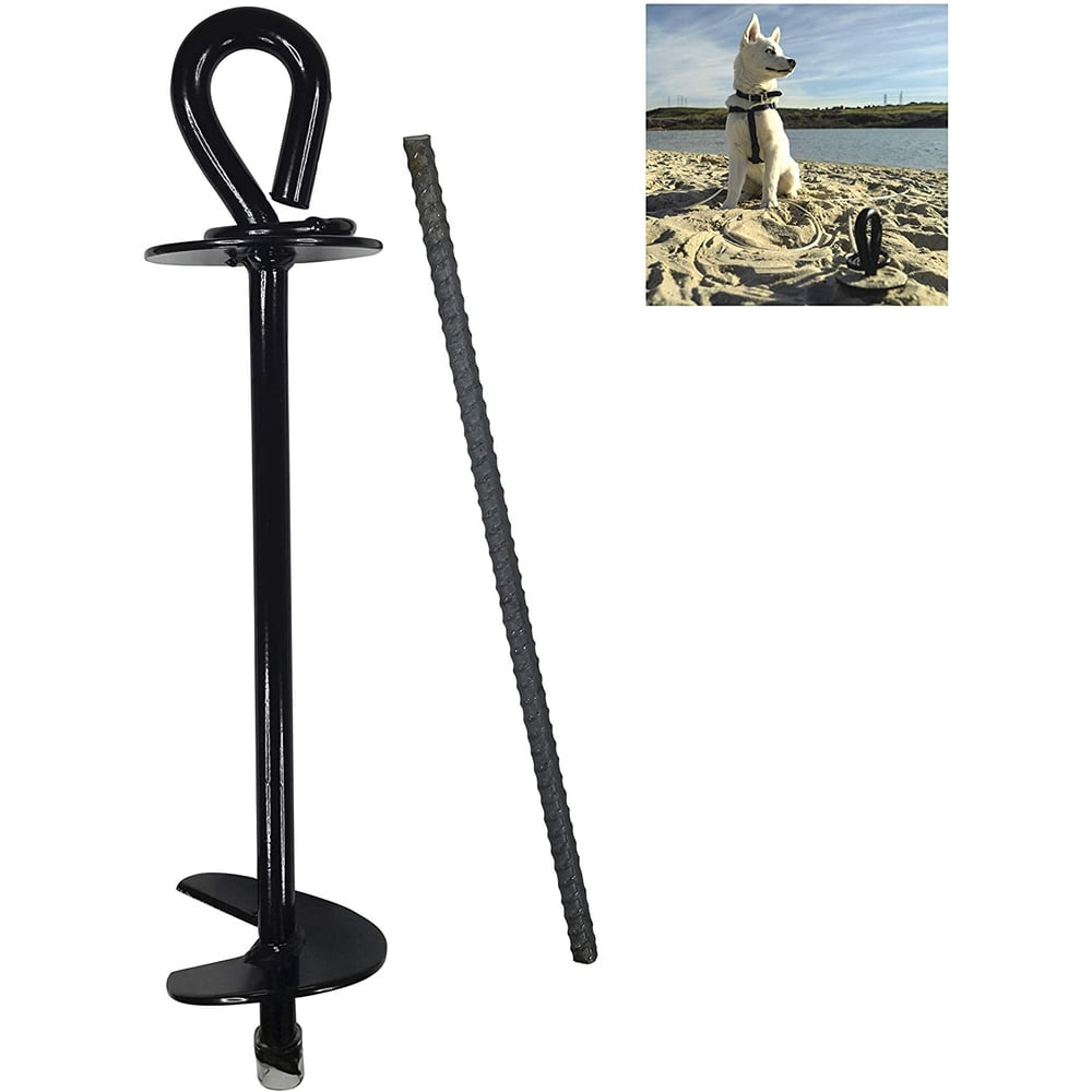 Premium Pet Tie Out Stake Heavy Duty Portable Screw, Twist In Ground