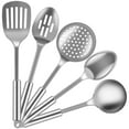 thumbnail image 4 of Ihvewuo 5pcs Metal Stainless Steel Utensil for Cooking Kitchen Cooking Utensils Set Kitchen Gadgets Tools Set Spoons Spatula Sets with Ergonomic Handle Hanging Hole Reusable, 4 of 11