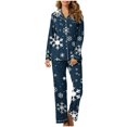 thumbnail image 2 of Puntoco Ropa de dormir para mujer Pijamas de manga larga y pantalones largos para mujer y hombre Ropa de casa sexy para mujer, 2 of 5