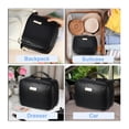 thumbnail image 6 of Unique Bargains Toiletry Bag Travel Makeup Bag with Detachable Makeup Brush Divider for Women Girls Black, 6 of 7