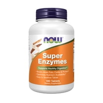 NOW Supplements, Super Enzymes, Formulated with Bromelain, Ox Bile, Pancreatin and Papain, Super Enzymes, 180 Tablets