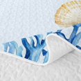 thumbnail image 5 of meiyoeat Rainbow Monogrammed J Twin Quilt Set for Girls, Cute Blue Ocean Axolotl Twin Coverlet Set, 2pcs, 1 Comforter and 1 Pillowcase, 5 of 7