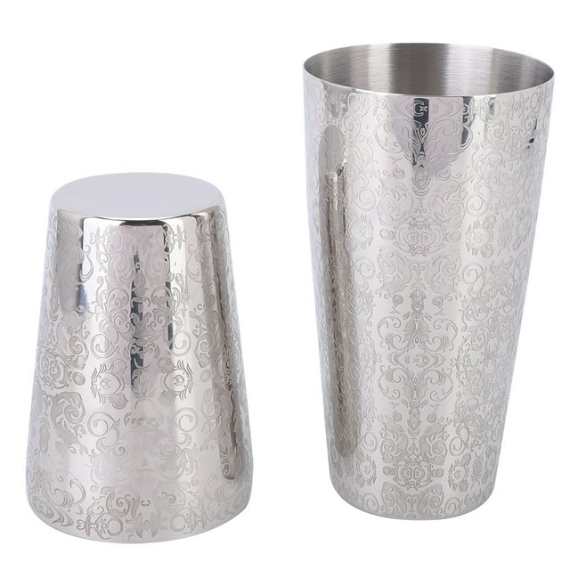 Drink Mixer, Drink Shaker, Boston Shaker Engraved Martini Mixer For Bar Home